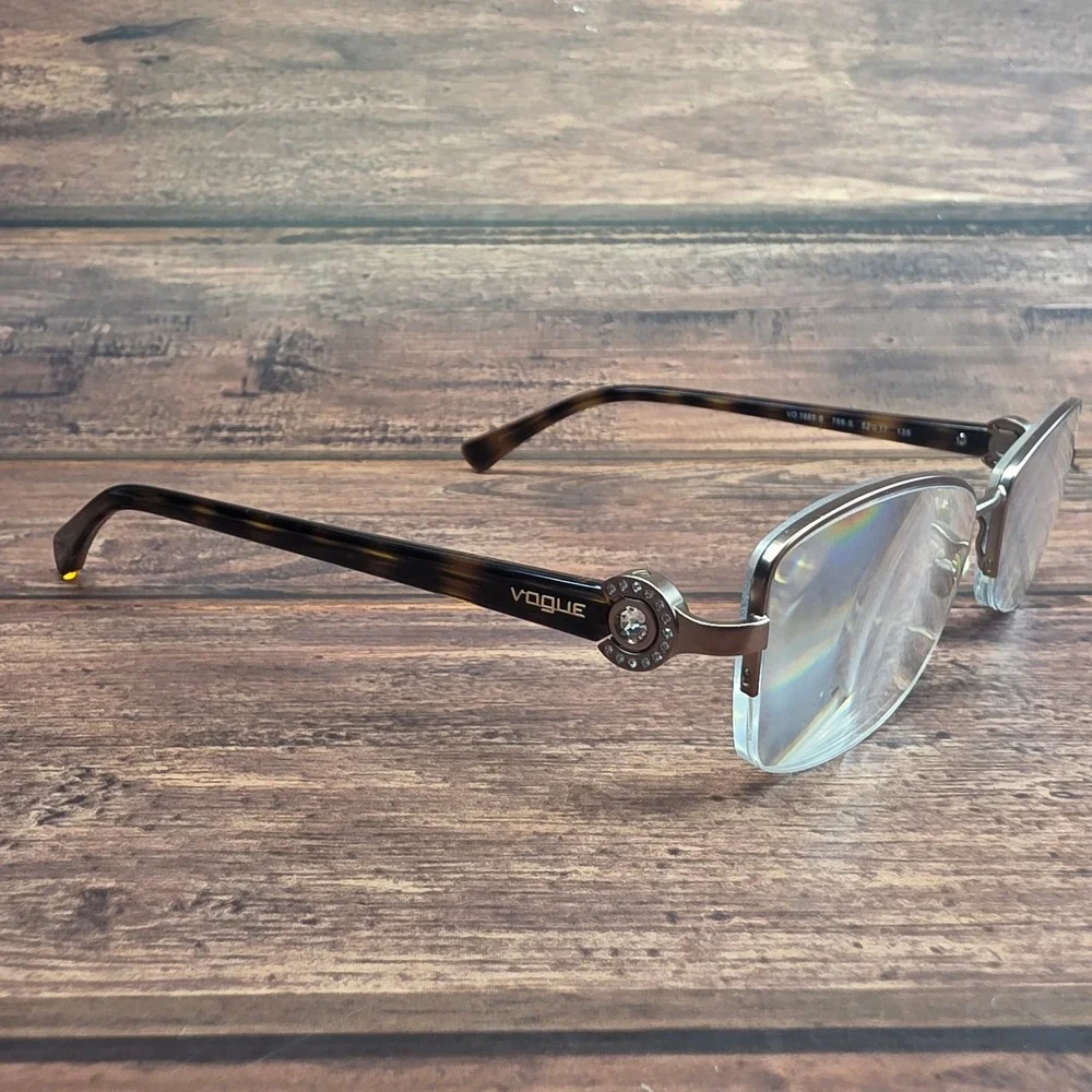 Vogue Eyeglasses Frames VO 3985-B 756-S Brown Tortoise Silver 52-17-135